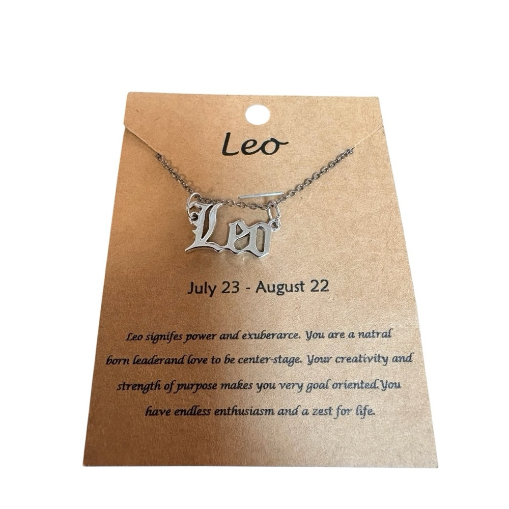 Zodiac Leo Silver 18” Tone Necklace NEW